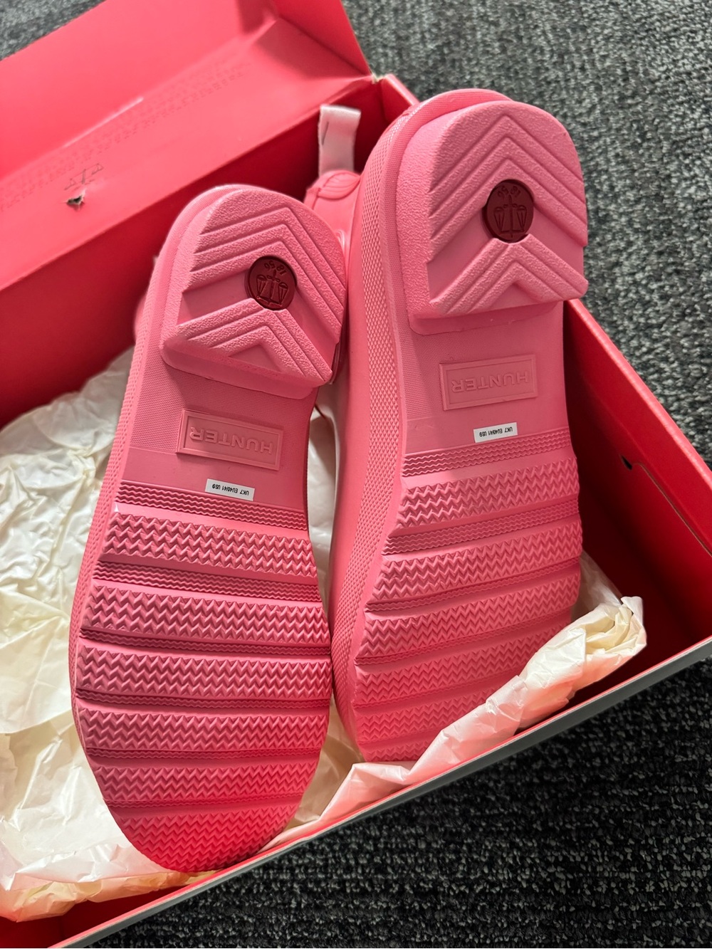 Hunter Bright Coral Chelsea Rain Boots - Picture 2 of 6